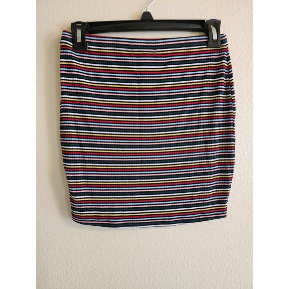 Fashion Nova Women's Striped Form Fitting Knit Pencil Skirt Size M - Picture 2 of 5